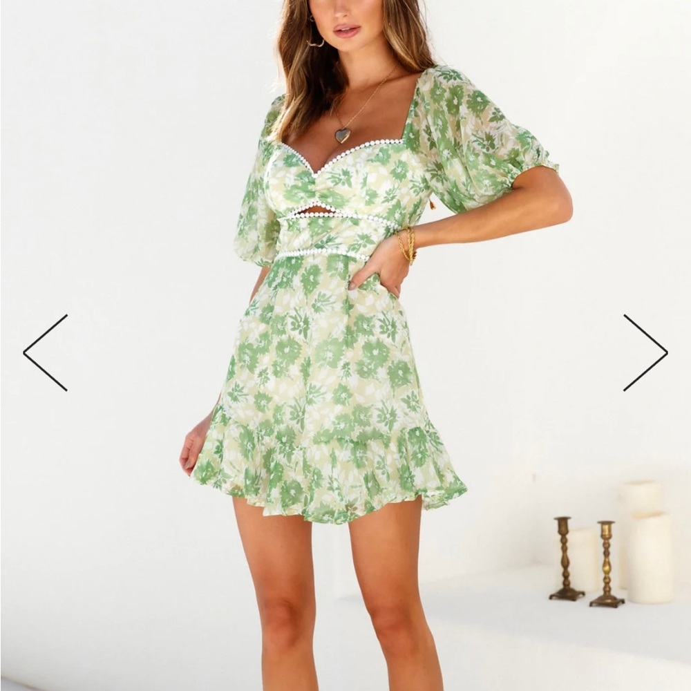 Hello Molly Drinking Games Dress Green XS